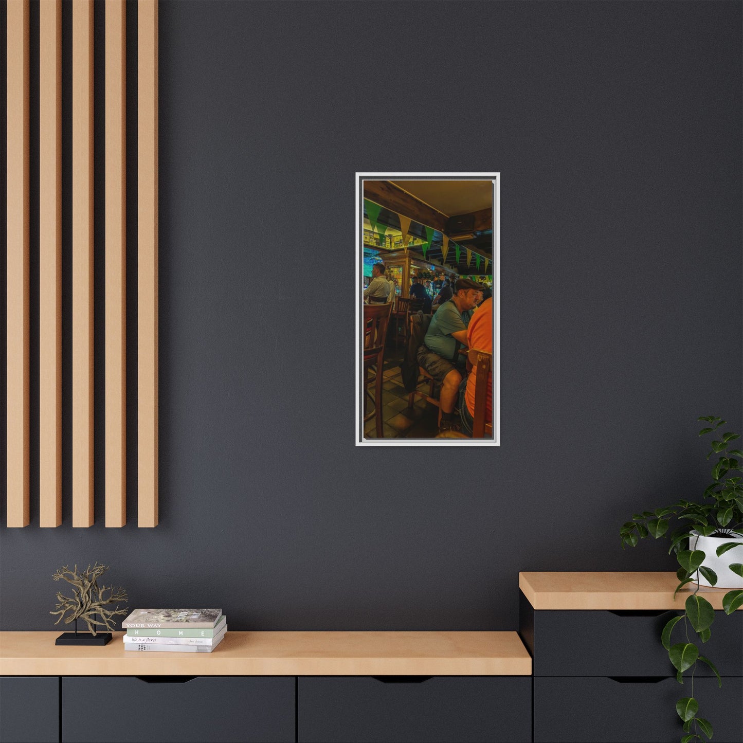 Irish Pub Matte Canvas, Framed (Multi-color)