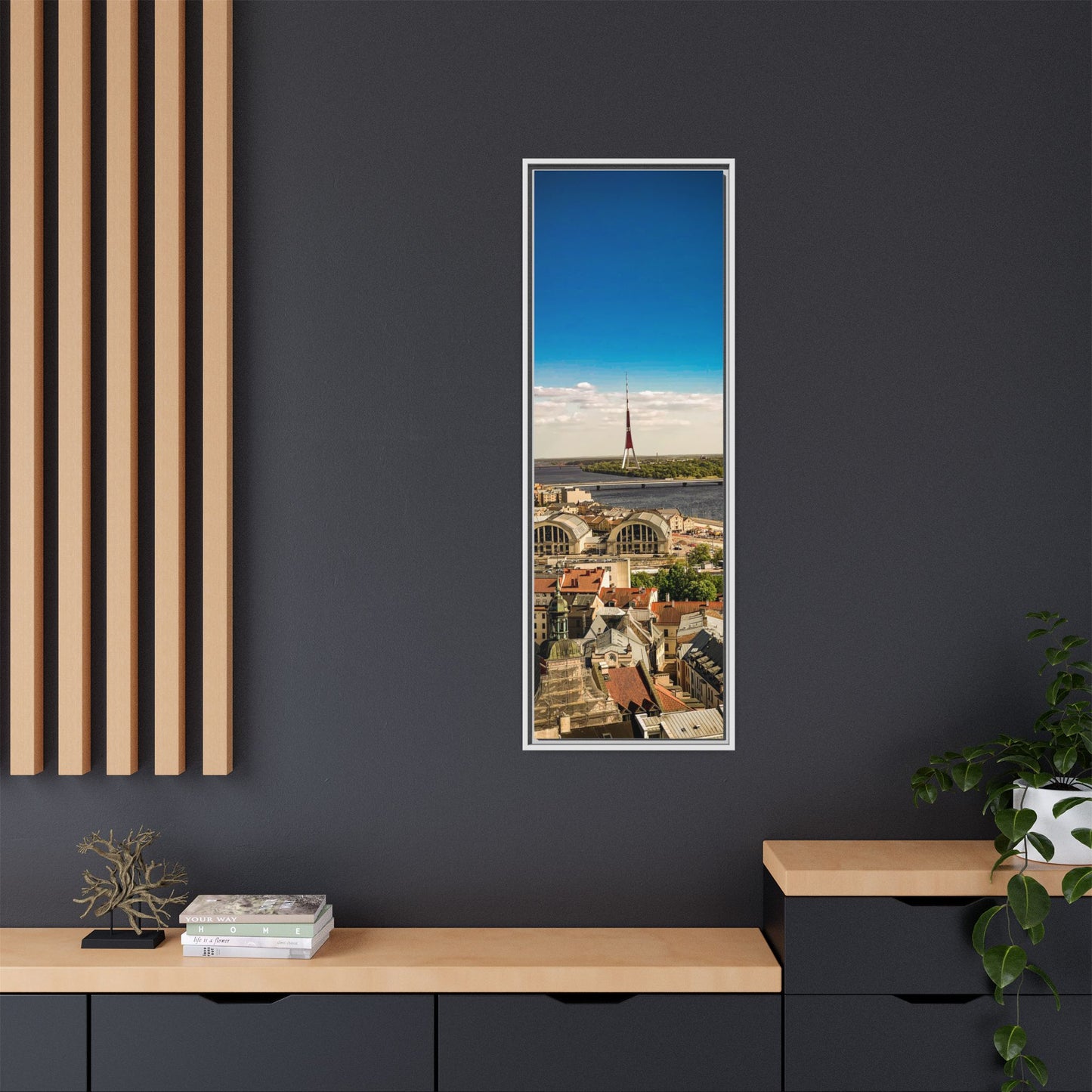 Riga TV Tower Matte Canvas, Framed (Multi-color)