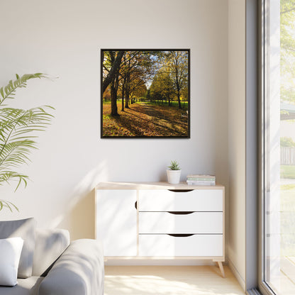 Listowel town Park Autumn Matte Canvas, Framed (Multi-color)