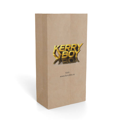 Kerry County Map Paper Gift Bag — Reusable Kraft & White Tote for Irish Gifts