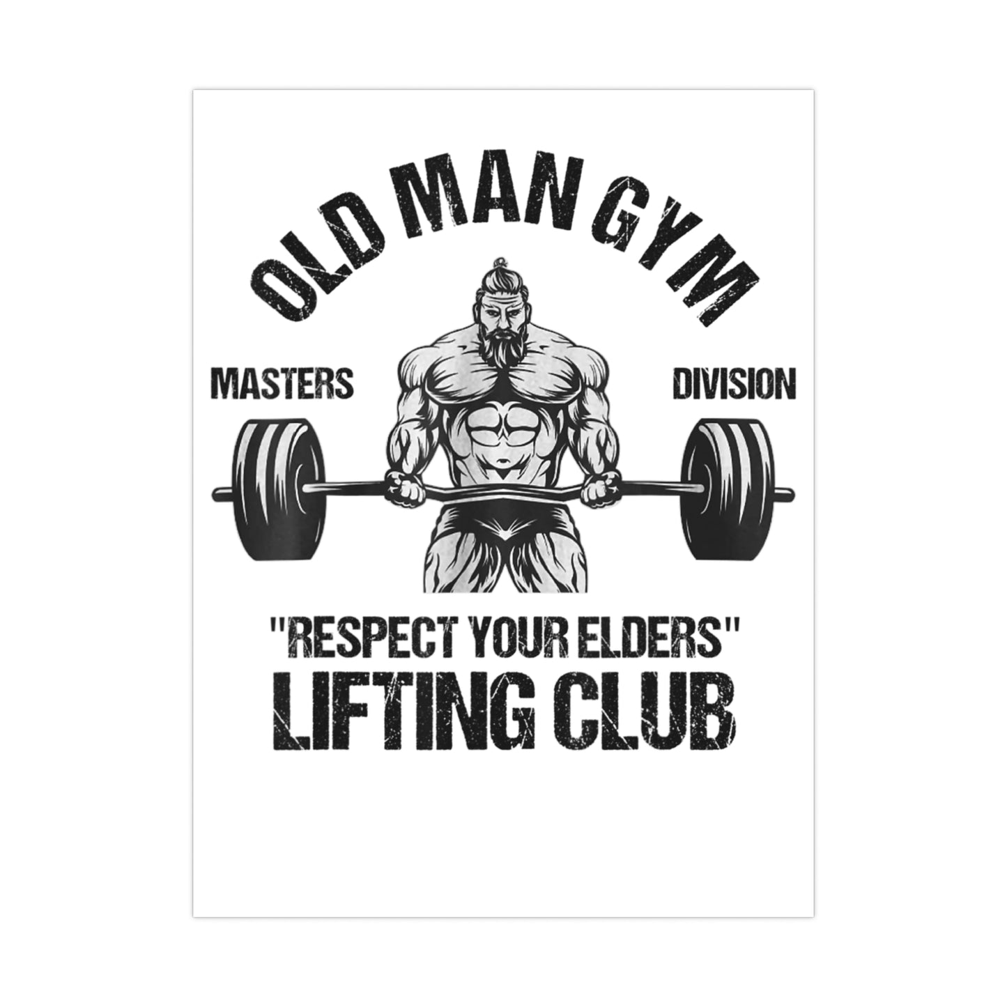 Old Man Gym Matte Posters
