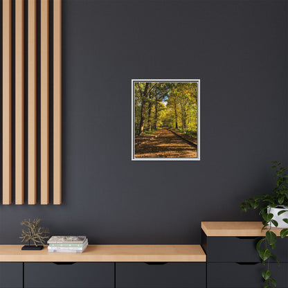 Listowel Town Park Autumn Matte Canvas, Framed (Multi-color)