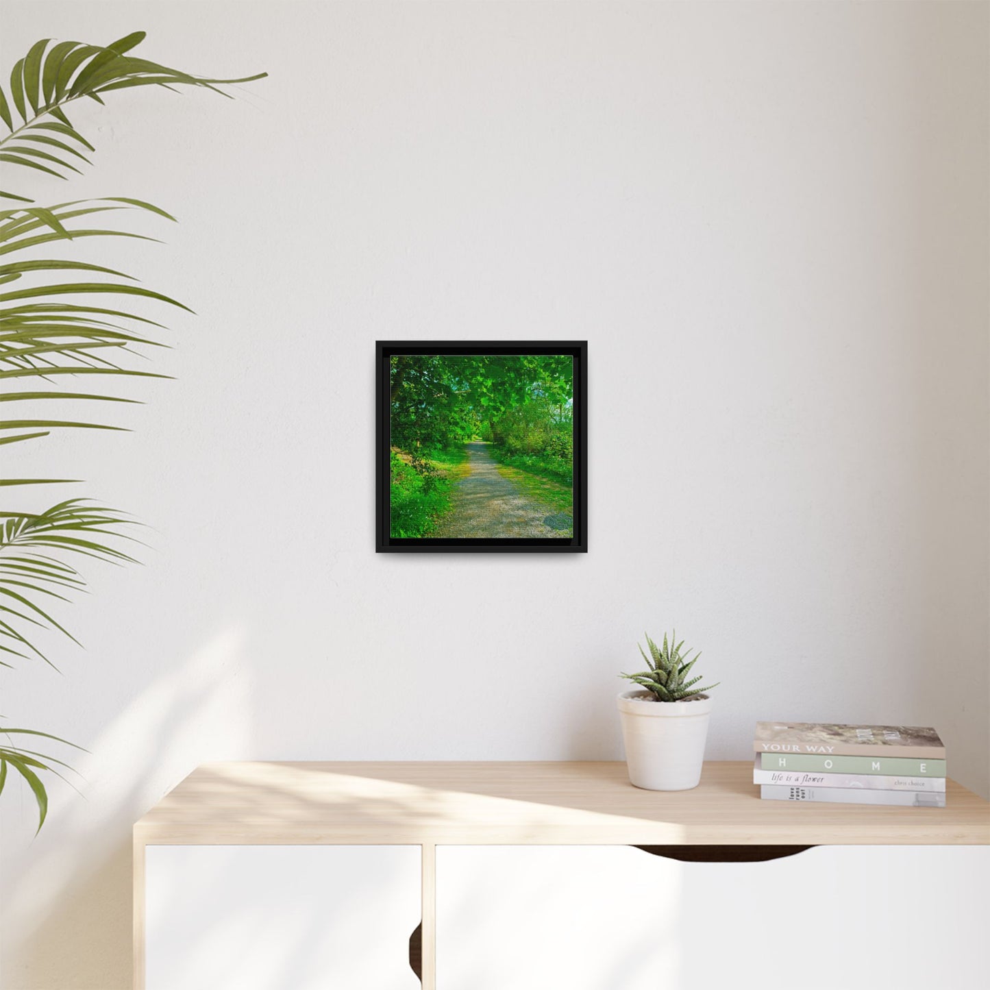 Listowel River Walk Matte Canvas, Framed (Multi-color)