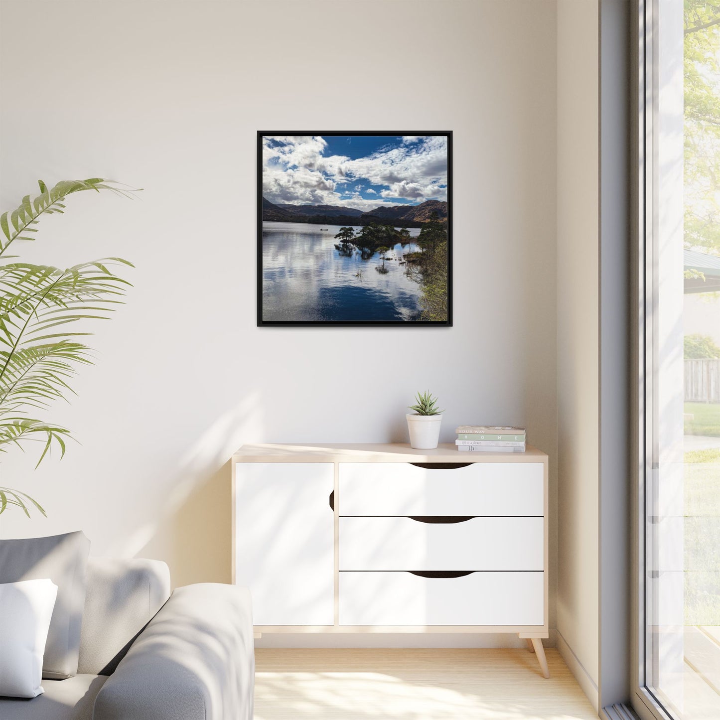 Lake Matte Canvas, Framed (Multi-color)