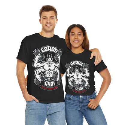 Muscle Gym Tee - Unisex Heavy Cotton Shirt for Fitness Enthusiasts Black