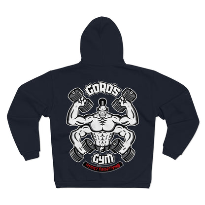 Muscle Gym Hoodie - Unisex Hooded Zip Sweatshirt for Fitness Enthusiasts