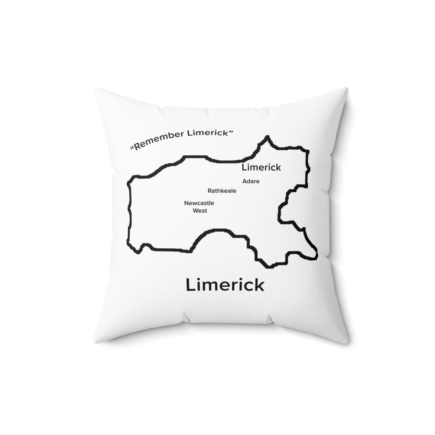 Limerick Spun Polyester Square Pillow White Edition 2 Sizes