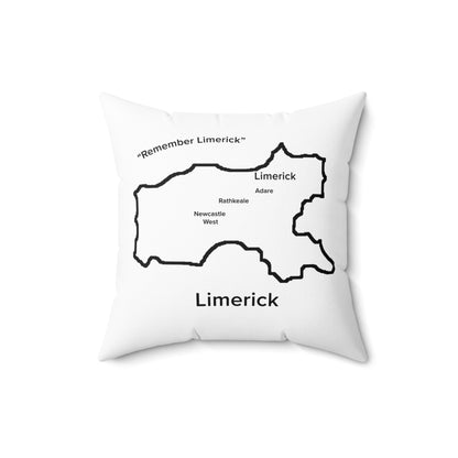 Limerick Spun Polyester Square Pillow White Edition 2 Sizes