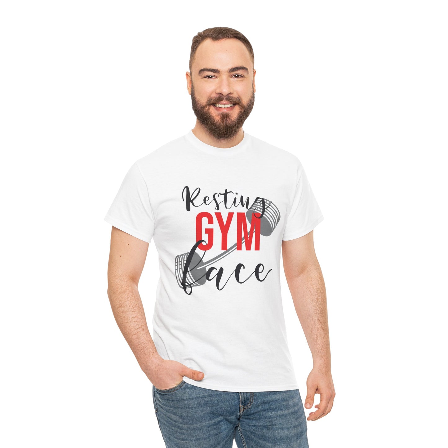 Resting Gym Face Unisex Heavy Cotton Tee - Lift with Humor