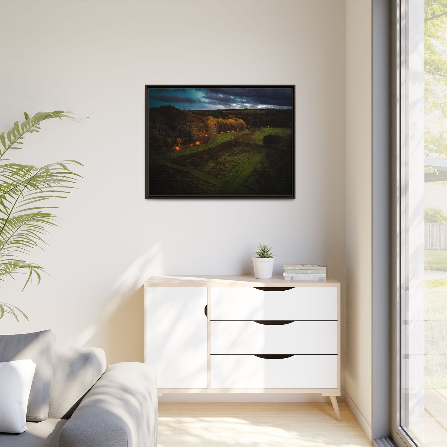 Listowel Town Park Matte Canvas, Framed (Multi-color)