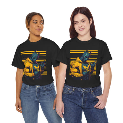Retro Superhero Unisex Heavy Cotton Tee - Cool Graphic Tee for Casual Wear