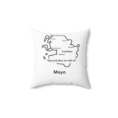 Mayo Spun Polyester Square Pillow White Edition 4 Sizes