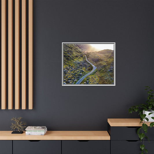 Valley Road Matte Canvas, Framed (Multi-color)
