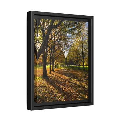 Listowel town Park Autumn Matte Canvas, Framed (Multi-color)