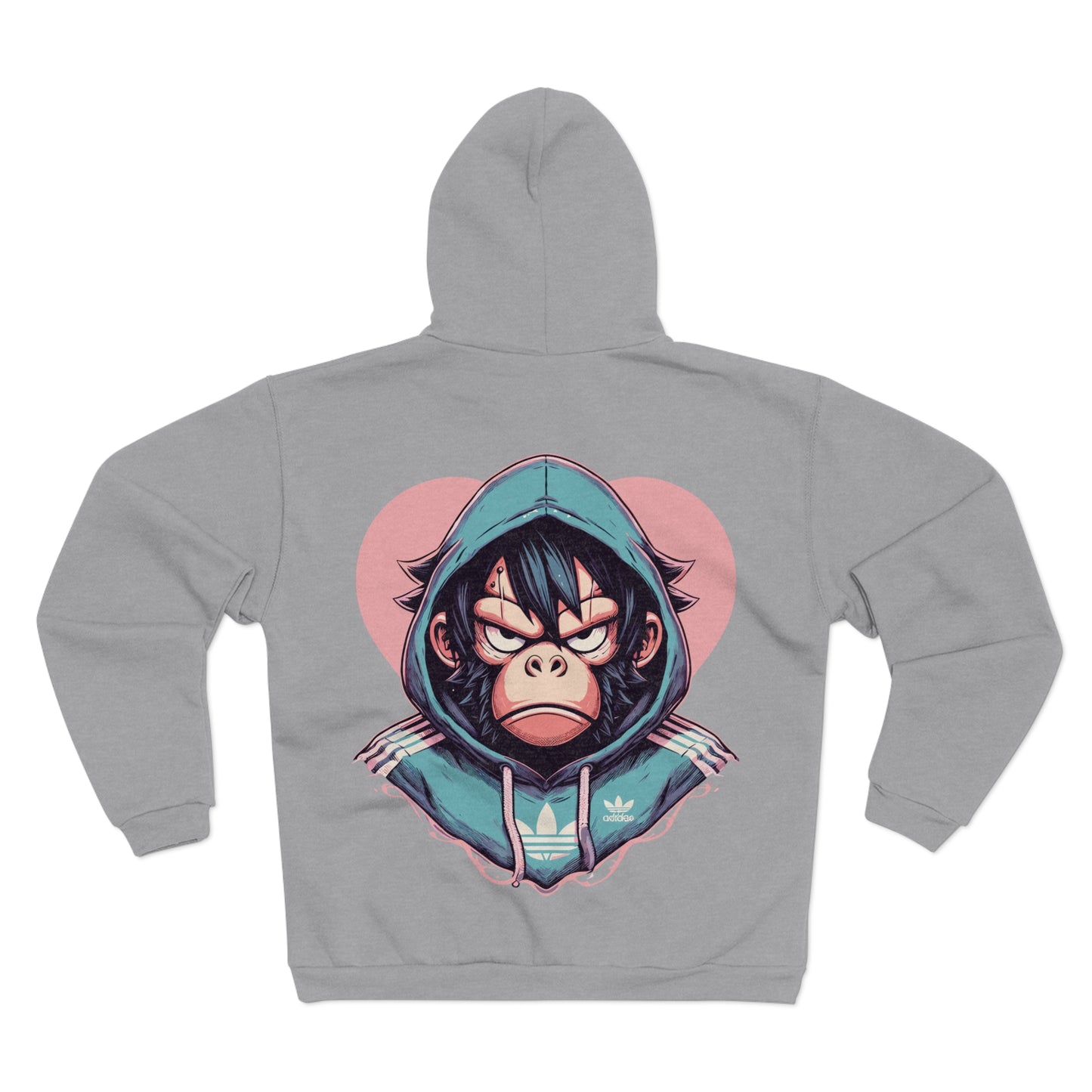 Cool Gorilla Graphic Unisex Hooded Zip Sweatshirt