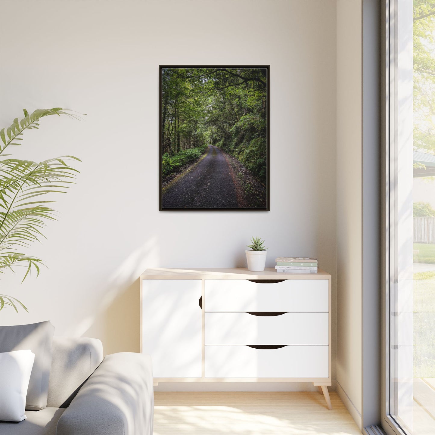 Glanageenty Forest Trail Matte Canvas, Framed (Multi-color)