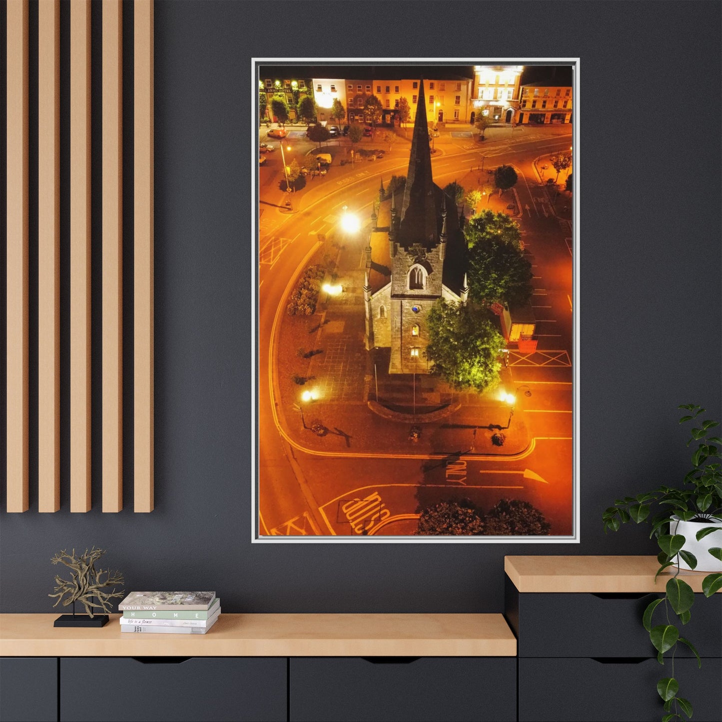 Listowel Church Matte Canvas, Framed (Multi-color)