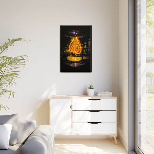 Bulb Matte Canvas, Framed (Multi-color)
