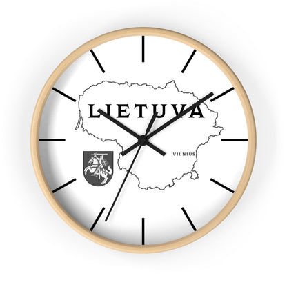 Lithuania Minimalistic Map Wall Clock - Modern Decor for Home & Office