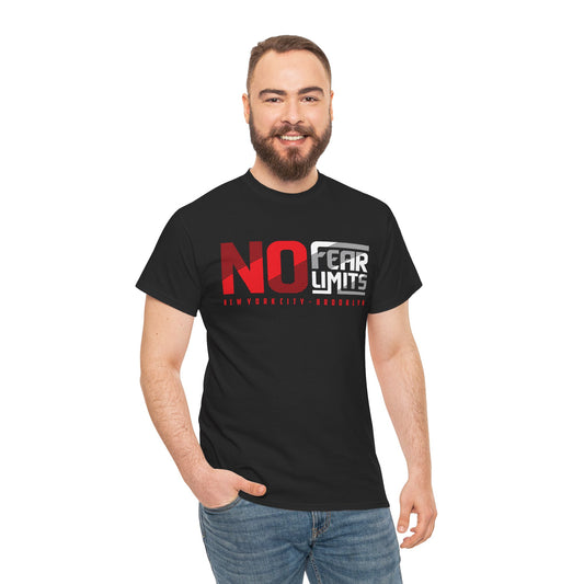 No Fear Limits Unisex Heavy Cotton Tee - Motivational Graphic Tee