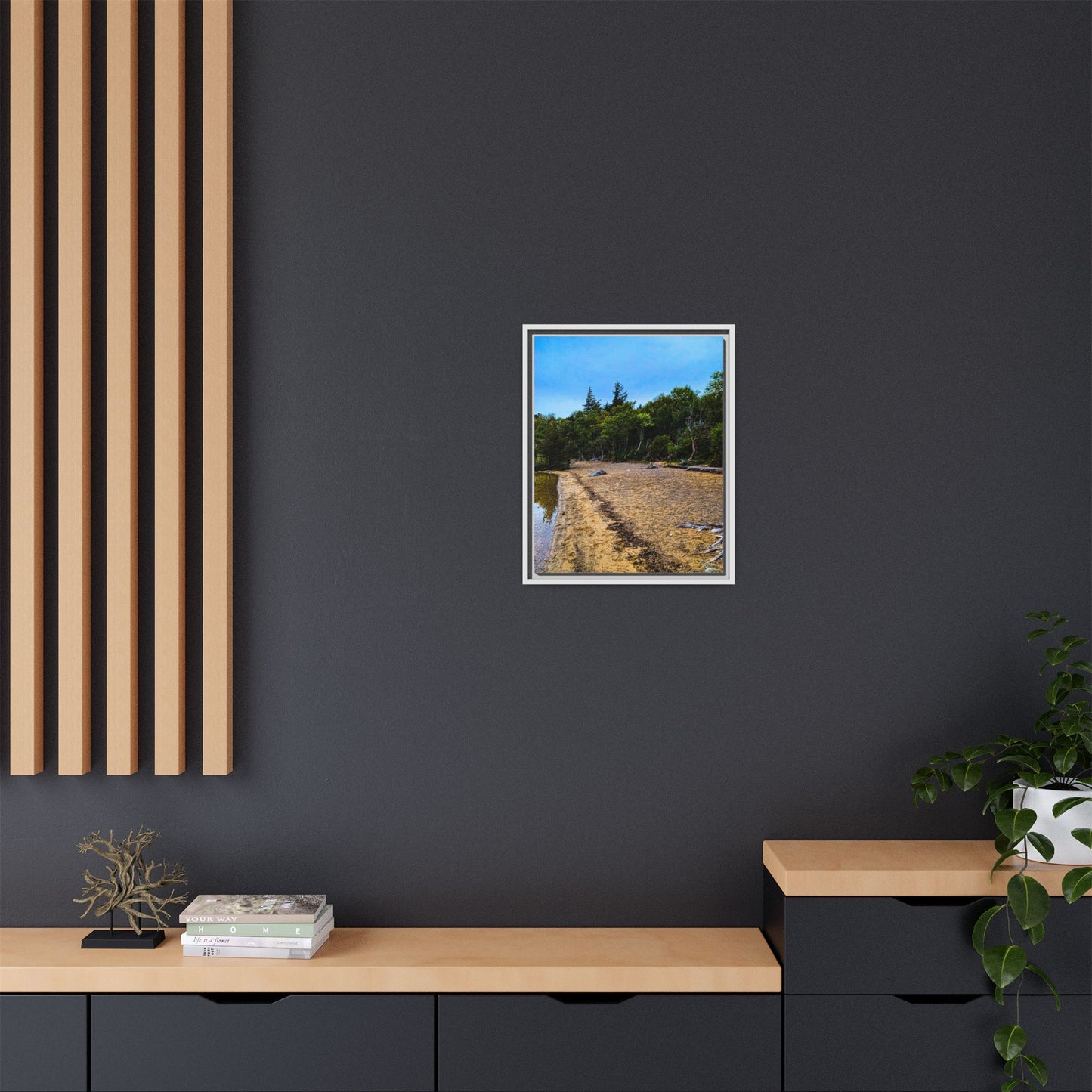 Killarney Beach Matte Canvas, Framed (Multi-color)