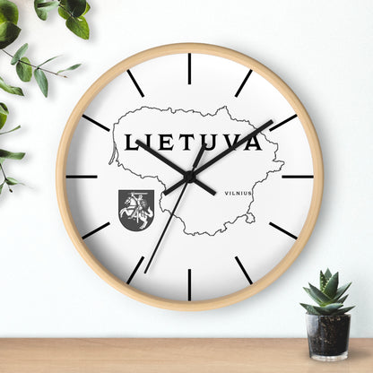 Lithuania Minimalistic Map Wall Clock - Modern Decor for Home & Office