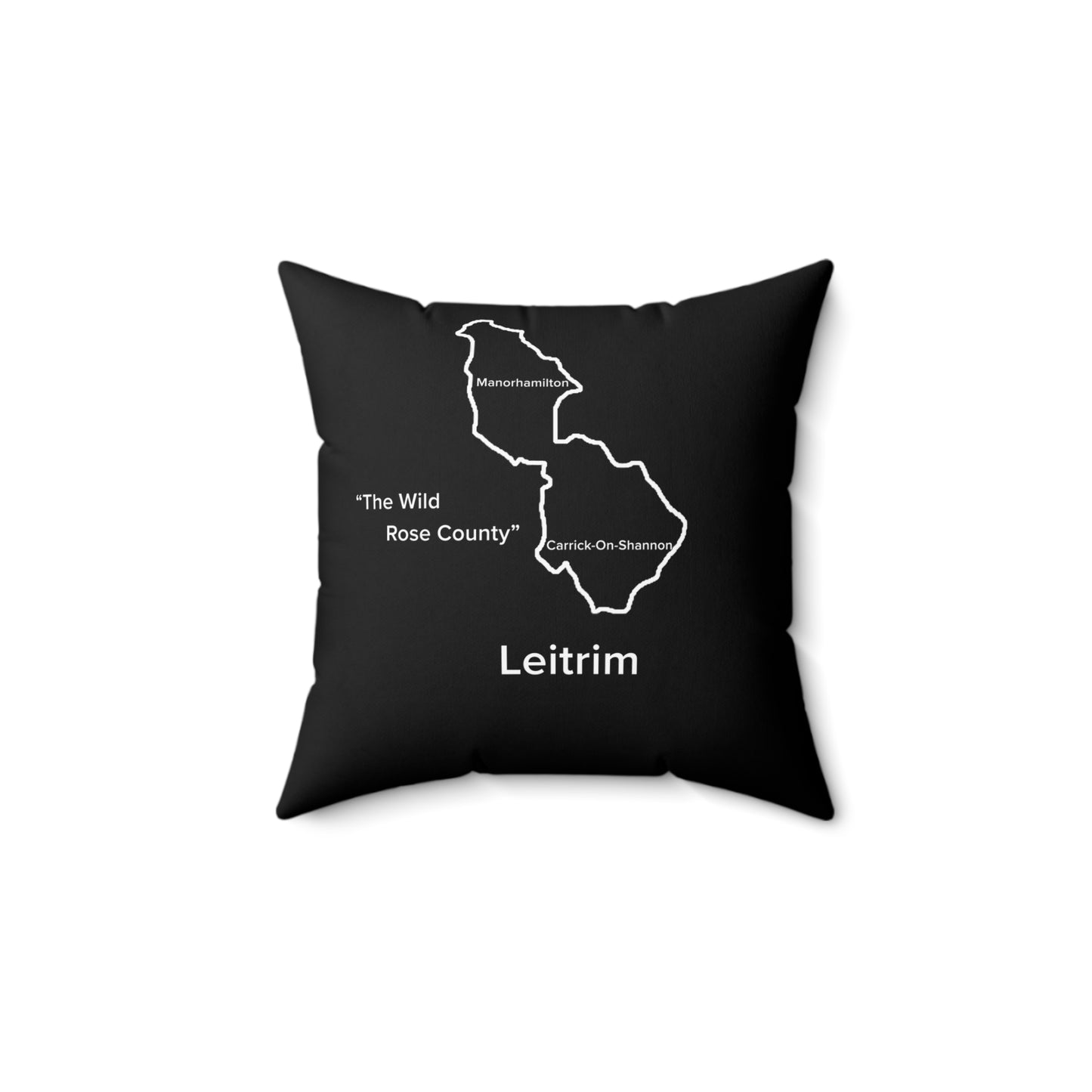 Leitrim Spun Polyester Square Pillow Black Edition 4 Sizes