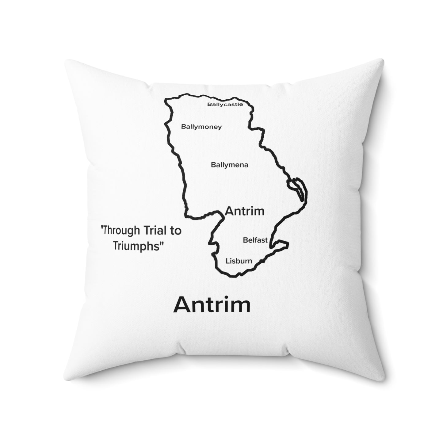 Antrim Spun Polyester Square Pillow White Edition 4 Sizes