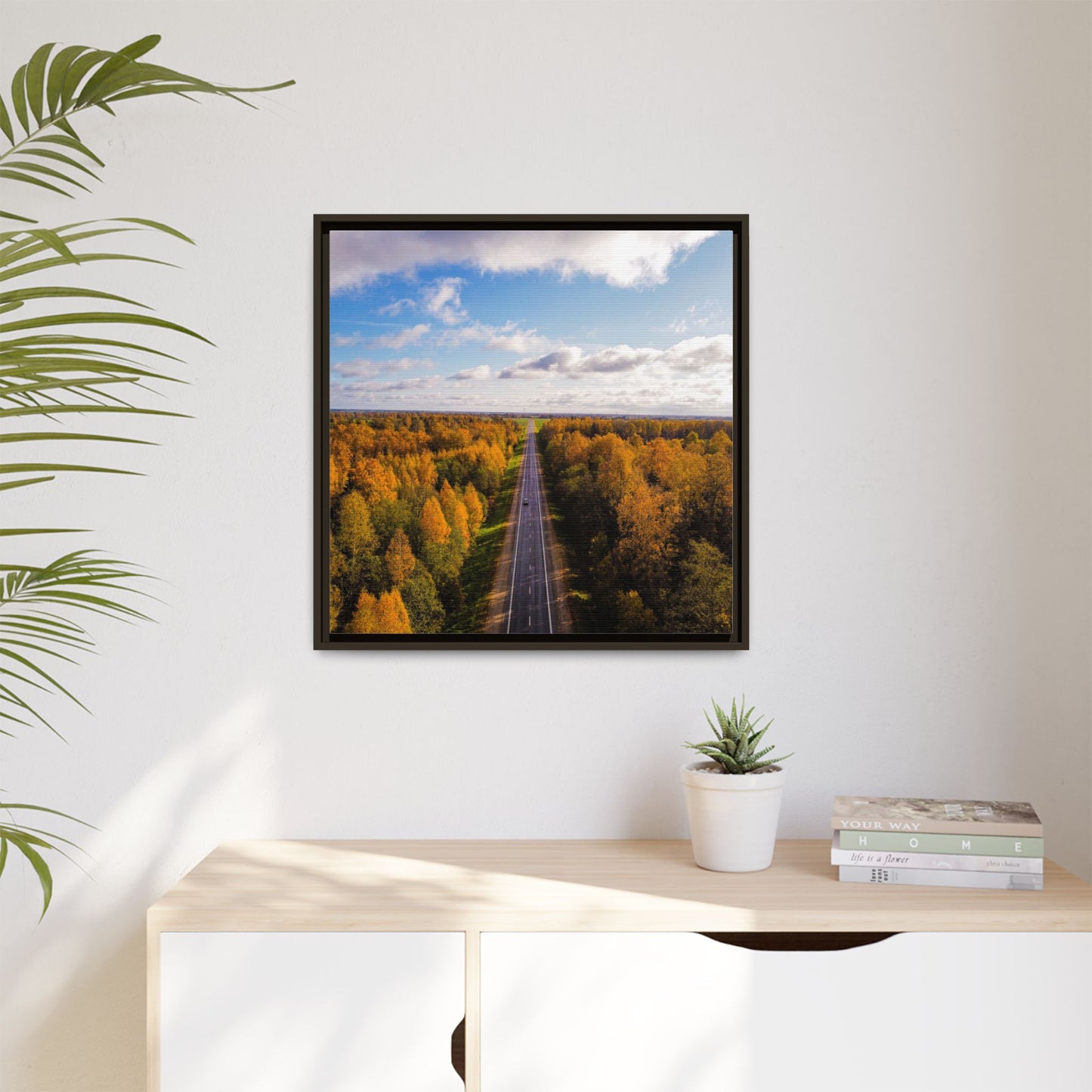 Somewhere In Lithuania Matte Canvas, Framed (Multi-color)