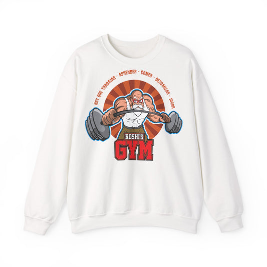 Motivational Gym Crewneck Sweatshirt - Perfect for Fitness EnthusiastsvWhite