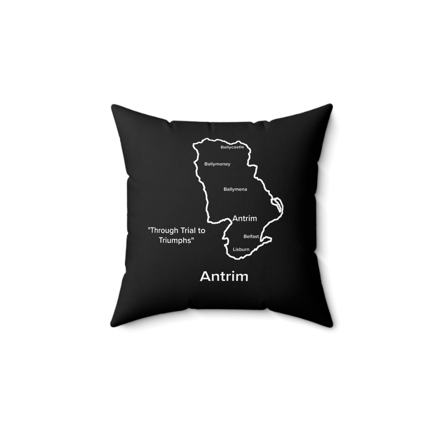 Antrim Spun Polyester Square Pillow Black Edition 4 Sizes