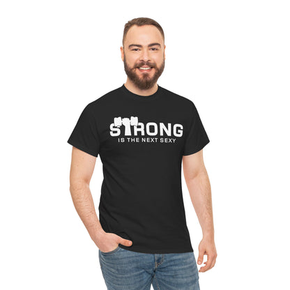 Strong Is The Next Sexy Unisex Heavy Cotton Tee - Empowering Fitness T-Shirt