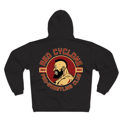 Red Cyclone Pro Wrestling Club Unisex Hooded Zip Sweatshirt