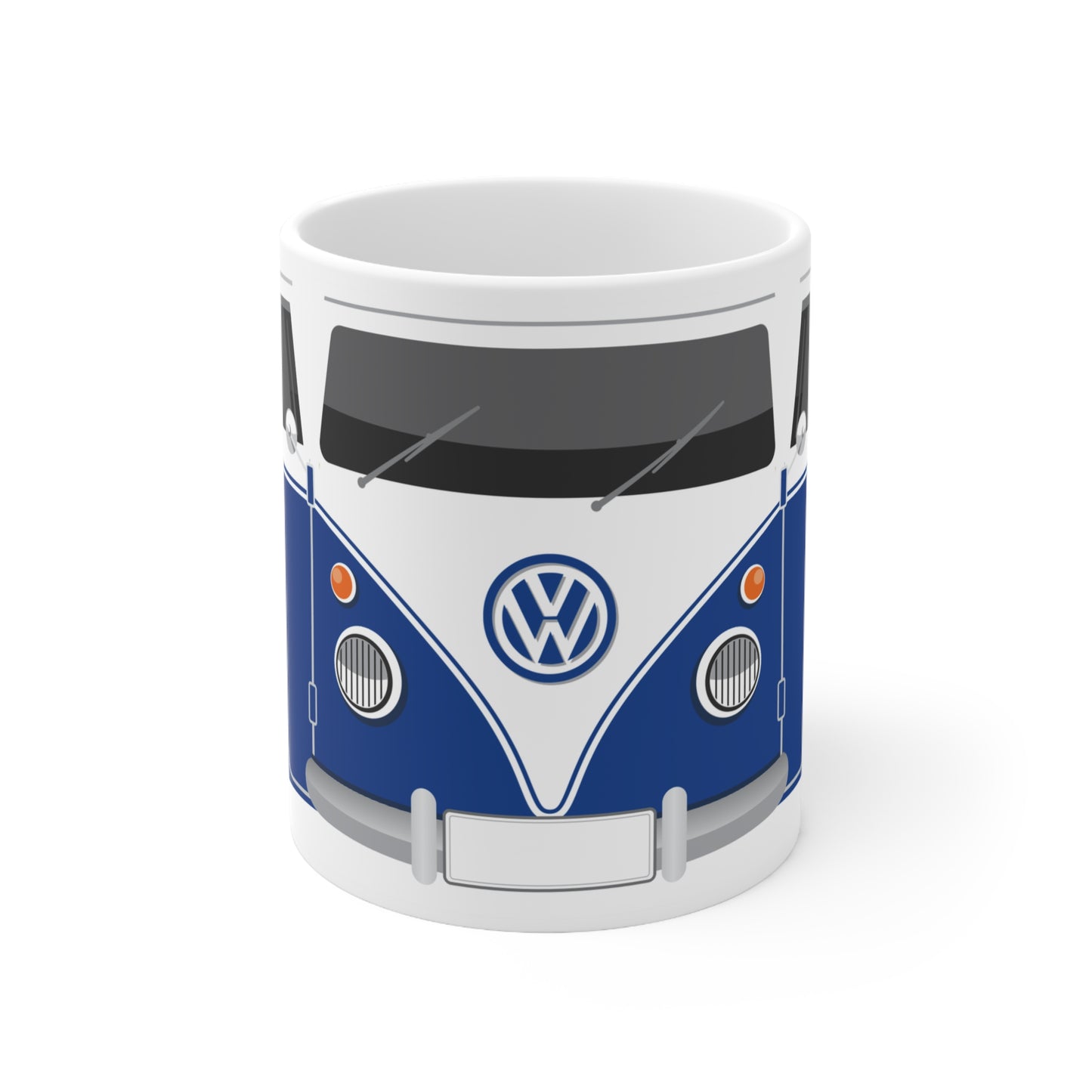 Vintage VW Bus Ceramic Coffee Mug - 11oz & 15oz - Perfect for Auto Enthusiasts Blue