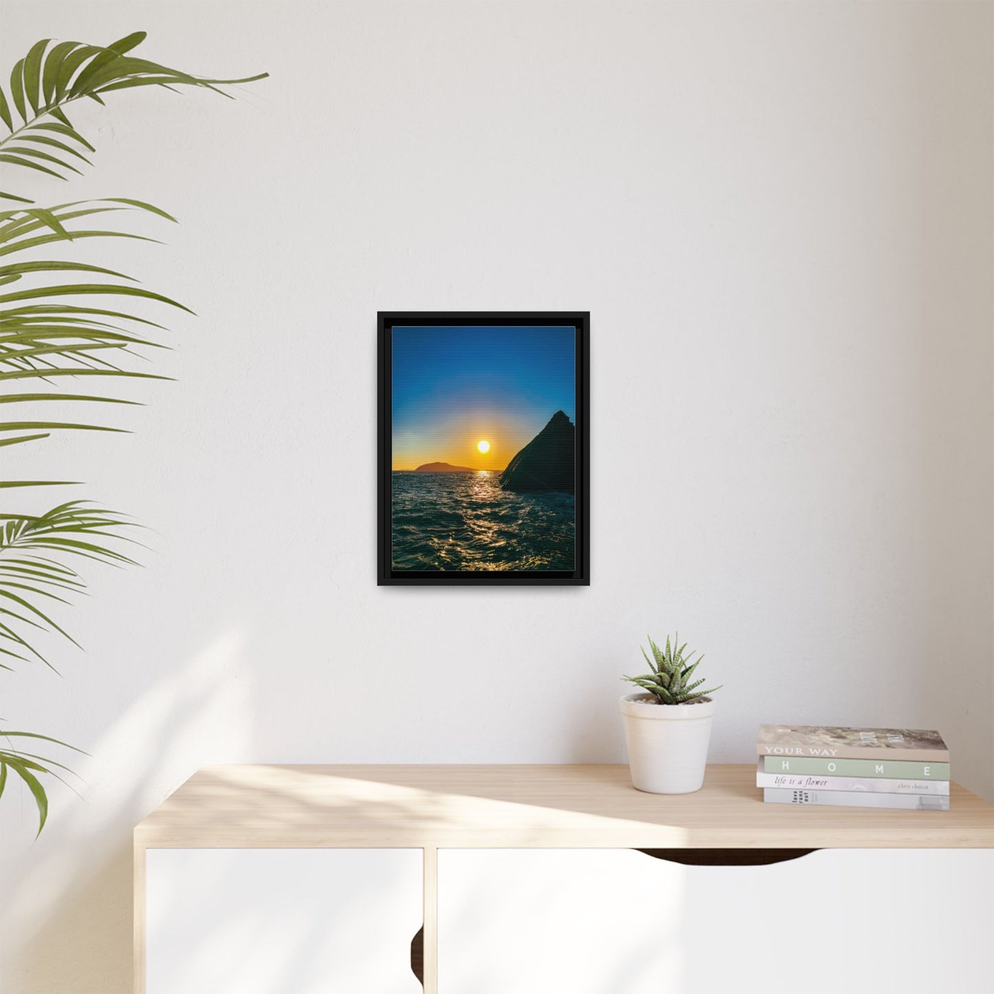 Dunquin Pier Sunset Matte Canvas, Framed (Multi-color)