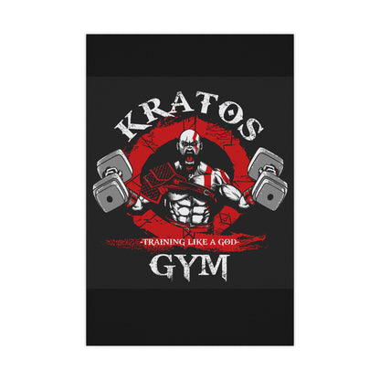 Kratos Gym Motivational Matte Poster – Training Like a God