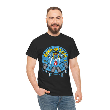 Vintage Gym Monster Unisex Heavy Cotton Tee - Retro Fitness T-Shirt Black