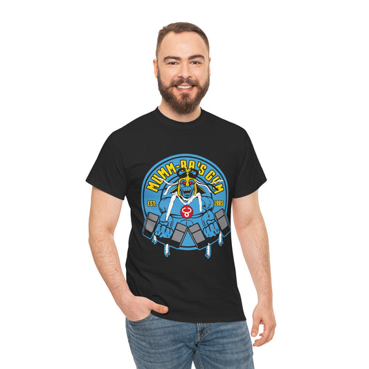 Vintage Gym Monster Unisex Heavy Cotton Tee - Retro Fitness T-Shirt Black