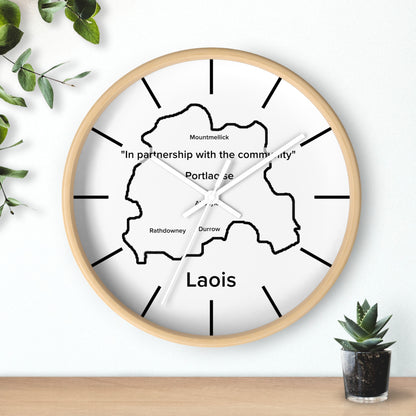 Laois County Map Wall Clock — Minimalist Irish County Clock