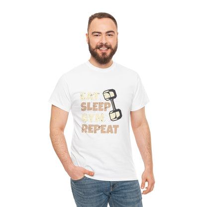 Eat Sleep Gym Repeat Unisex Heavy Cotton Tee