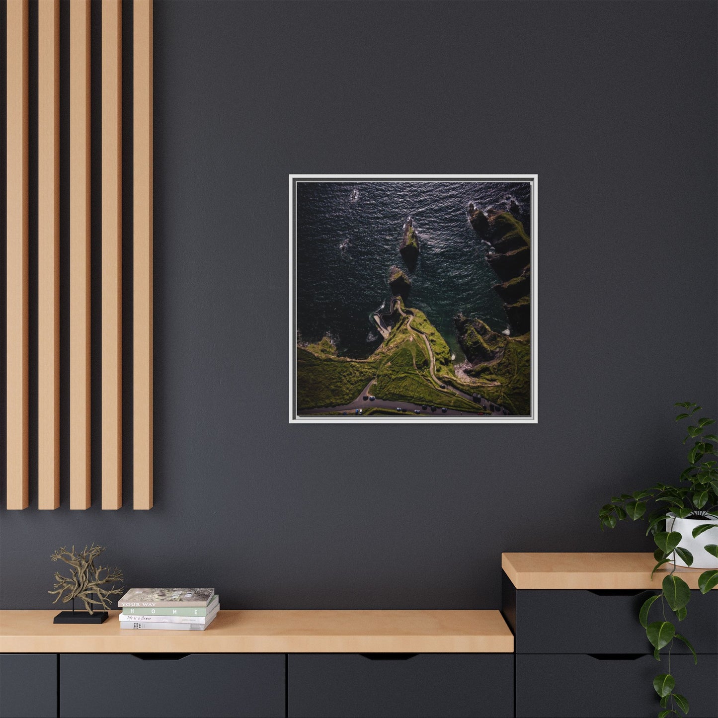 Dunquin Pier Matte Canvas, Framed (Multi-color)