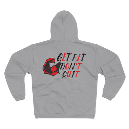 Motivational Fitness Hoodie - "Get Fit, Don't Quit"