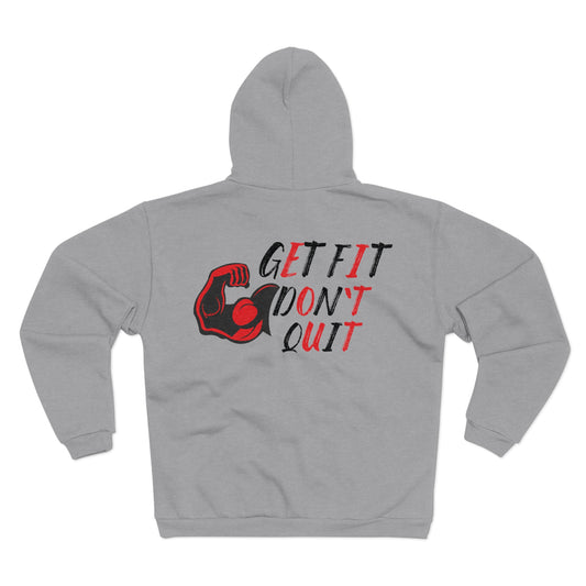 Motivational Fitness Hoodie - "Get Fit, Don't Quit"