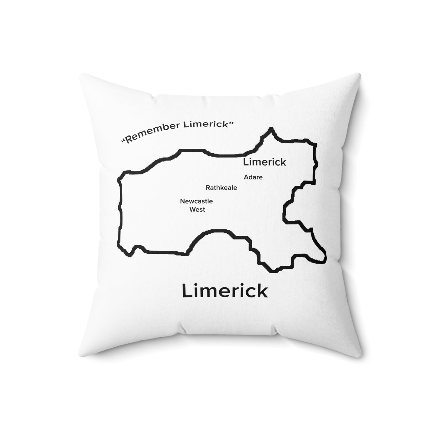 Limerick Spun Polyester Square Pillow White Edition 4 Sizes