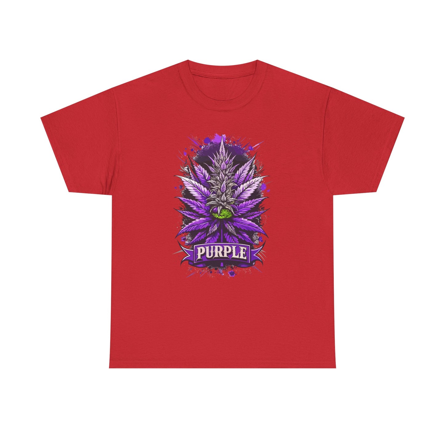 Purple Cannabis Bud T-Shirt — Bold Psychedelic Marijuana Graphic Tee