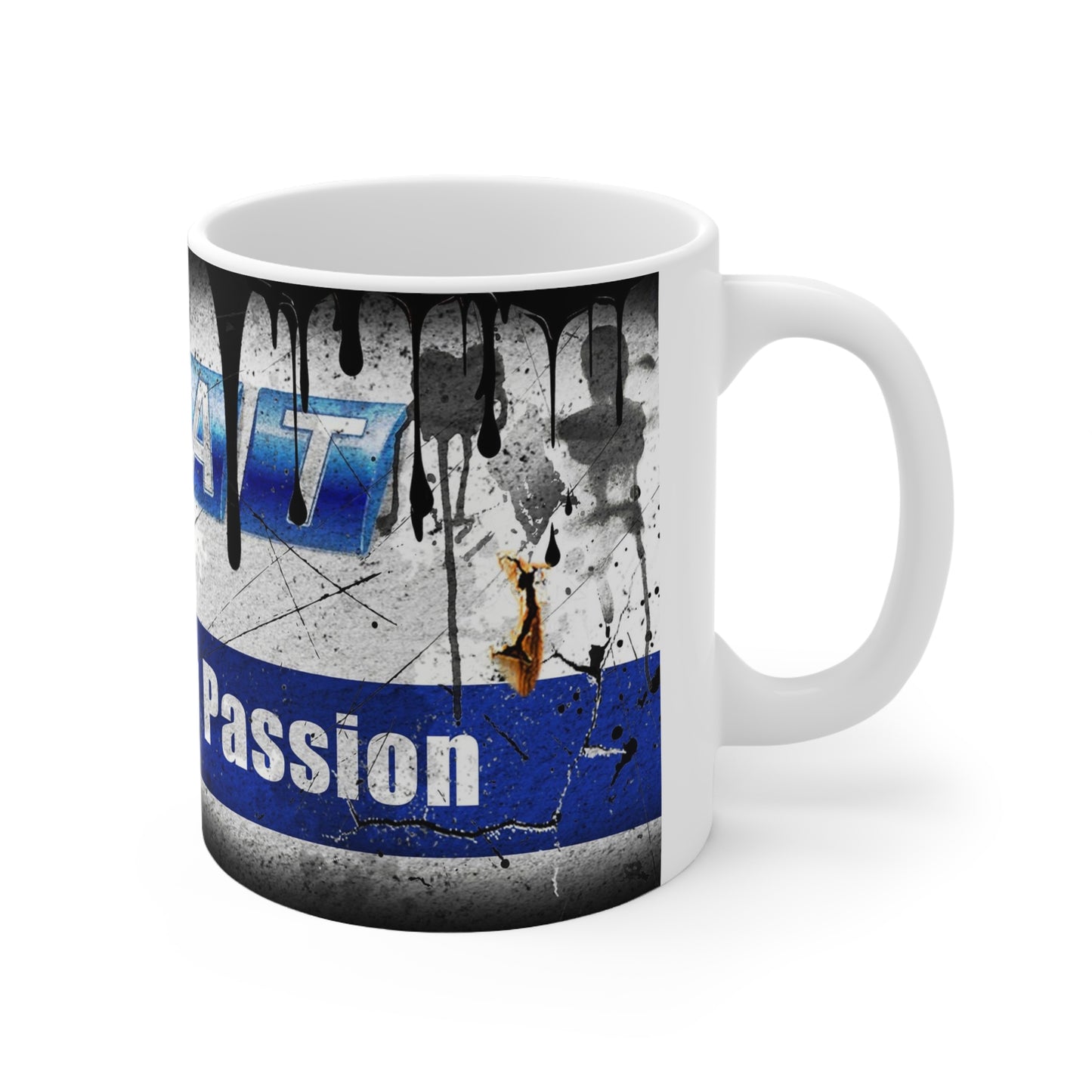 Urban Grunge Ceramic Coffee Cups - 11oz & 15oz - Driven By Passion Design