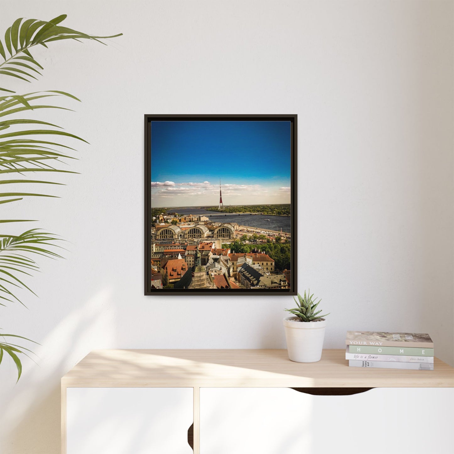 Riga TV Tower Matte Canvas, Framed (Multi-color)