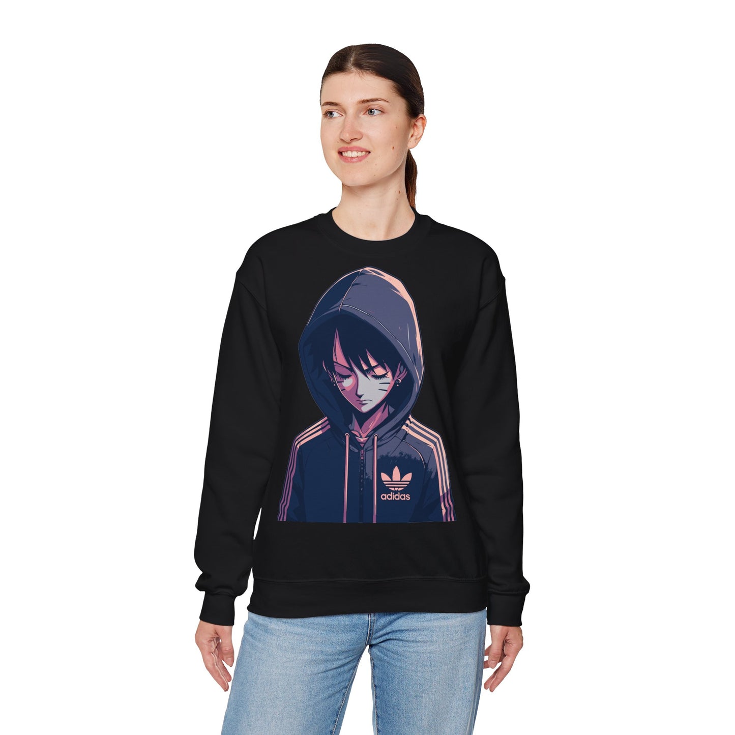 Cool Anime-Inspired Unisex Crewneck Sweatshirt - Casual Streetwear for Fans