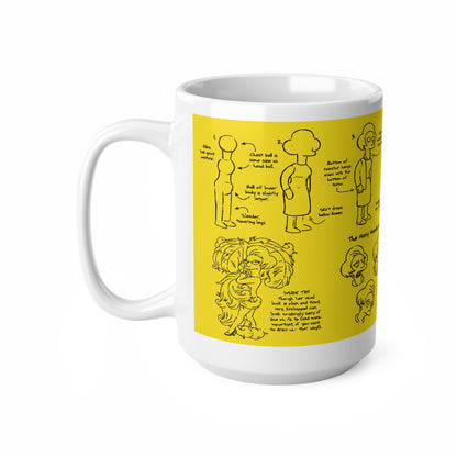 Mrs. Krabappel Moods Ceramic Coffee Cup - Fun 11oz & 15oz Mugs for Teachers and Fans