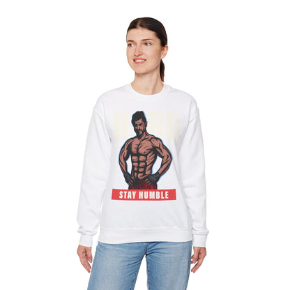 Motivational Unisex Heavy Blend™ Crewneck Sweatshirt - 'Work Hard, Stay Humble'